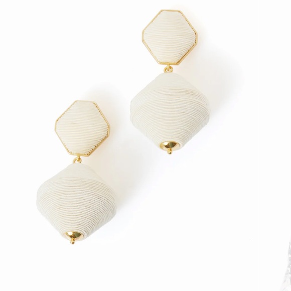 Tuckernuck Accessories - Tuckernuck Cream Geo Lantern Earrings New